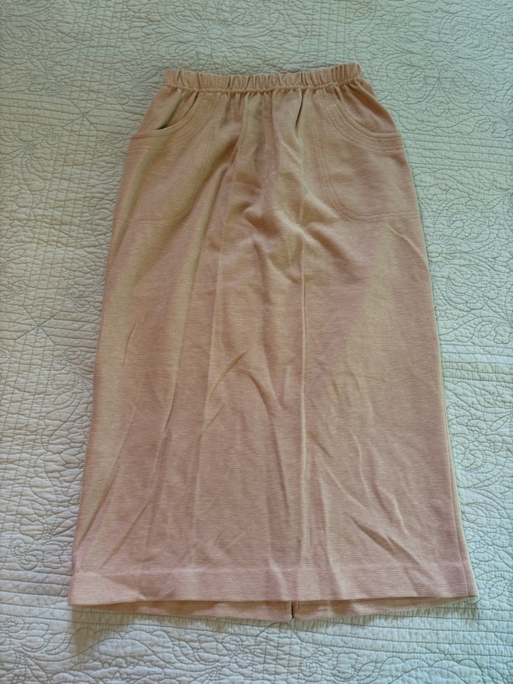 Soft Jersey Midi Skirt in Oatmeal